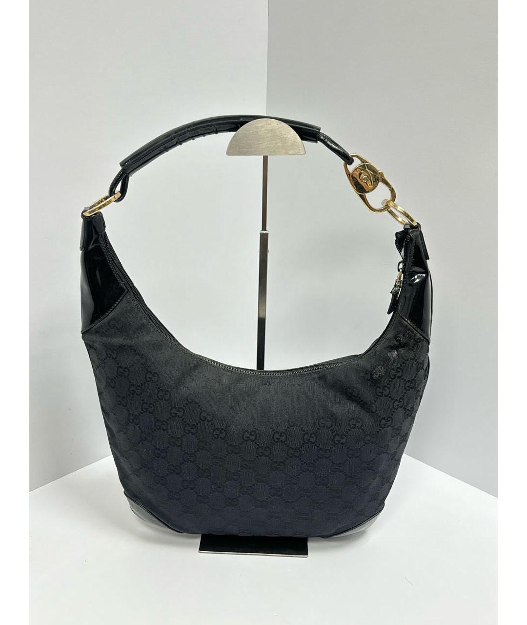 GUCCI Черная тканевая сумка через плечо, фото 3