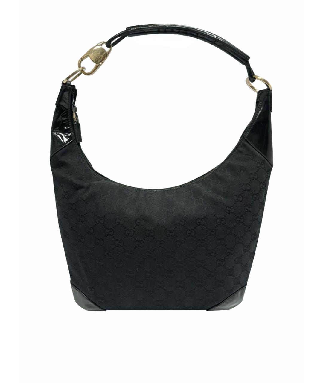 GUCCI Черная тканевая сумка через плечо, фото 1