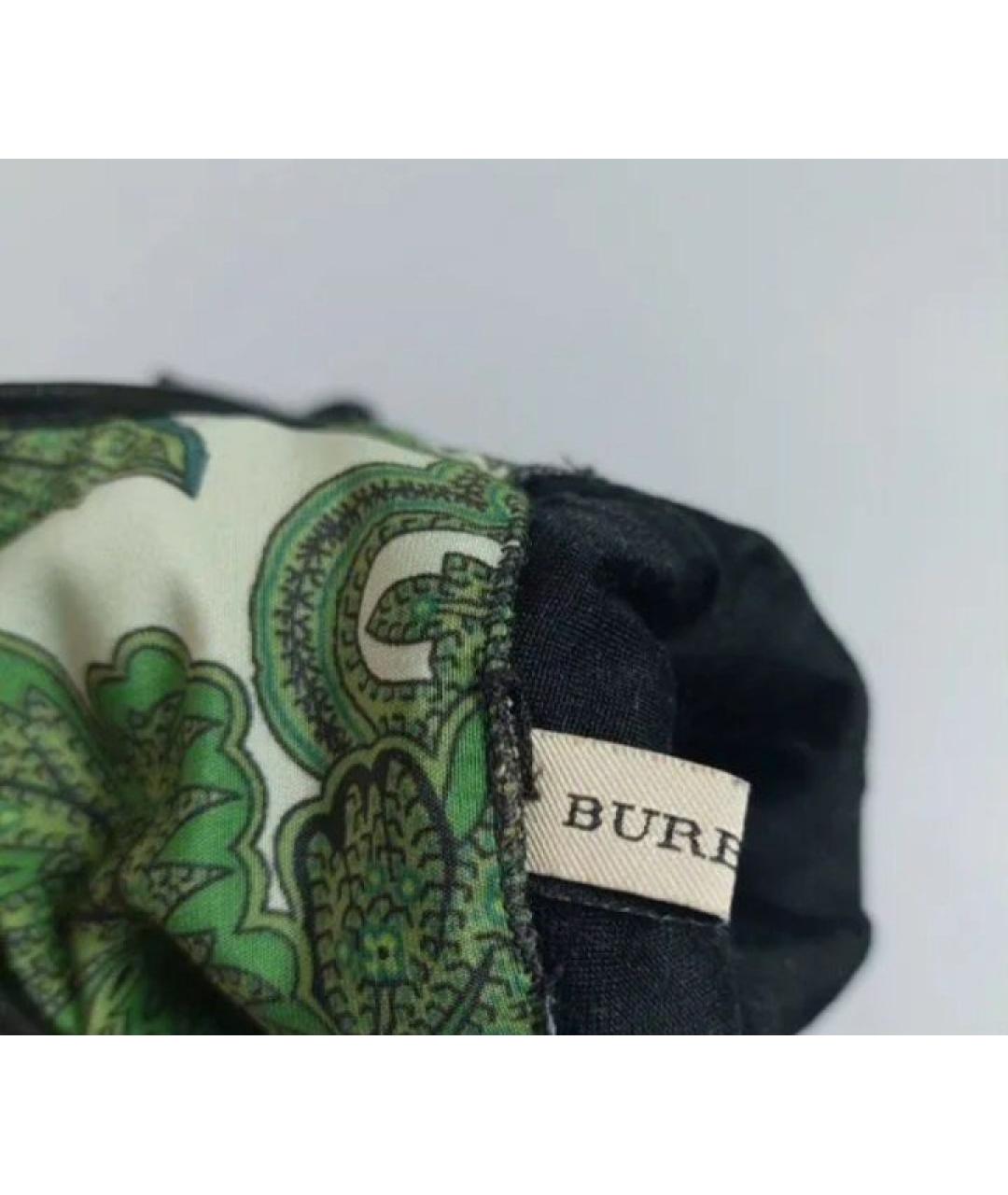 BURBERRY Черные кожаные перчатки, фото 7