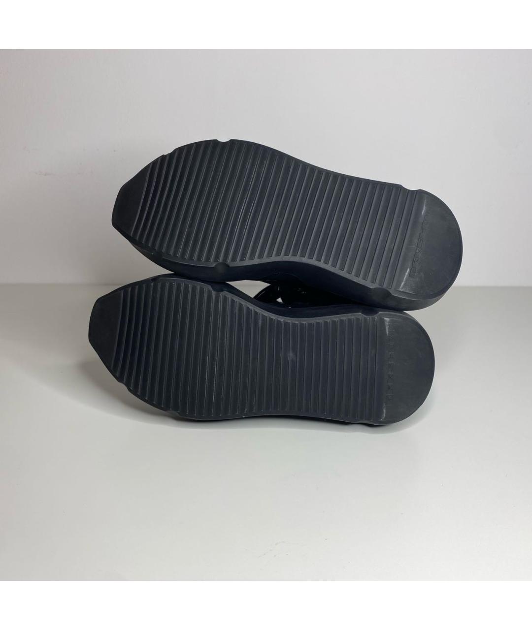 RICK OWENS Черные текстильные кеды, фото 5