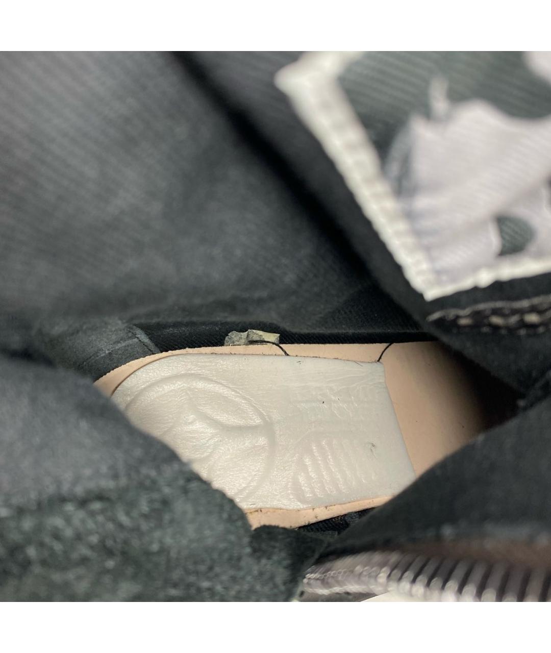 RICK OWENS Черные текстильные кеды, фото 8