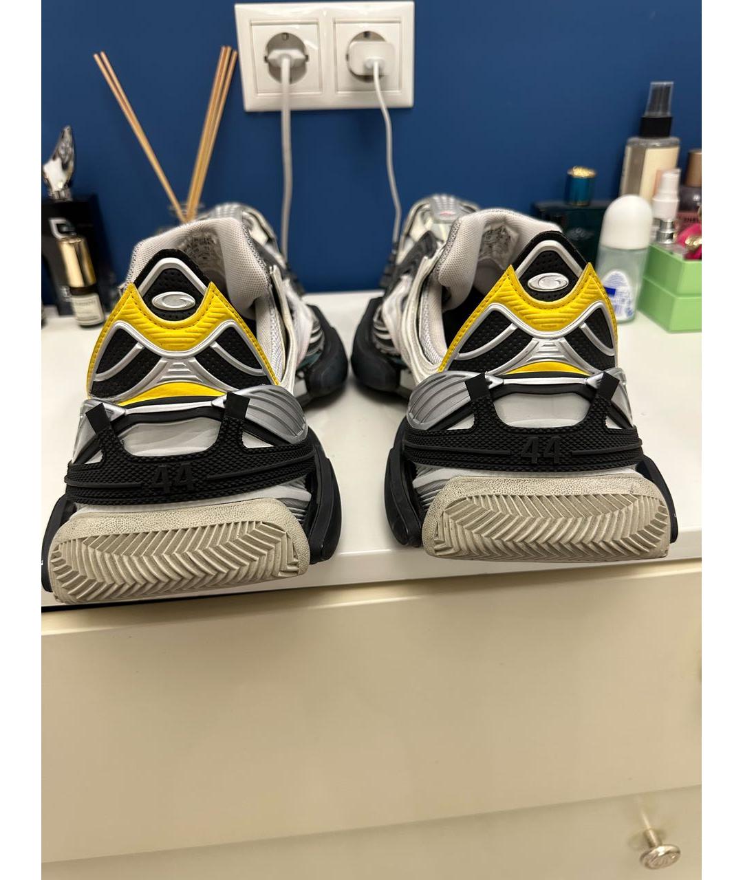 BALENCIAGA Белые кожаные низкие ботинки, фото 4