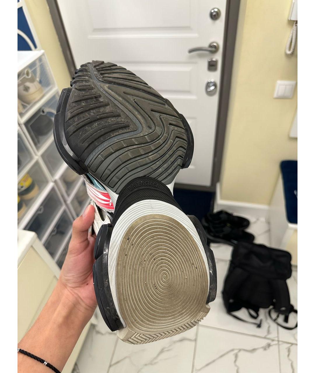 BALENCIAGA Белые кожаные низкие ботинки, фото 7