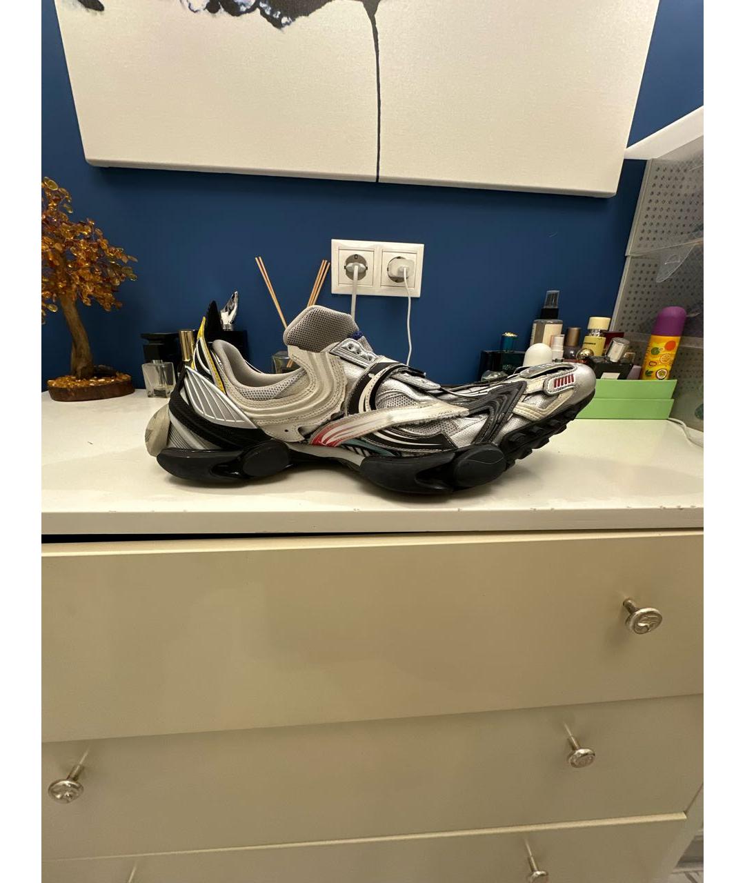 BALENCIAGA Белые кожаные низкие ботинки, фото 8