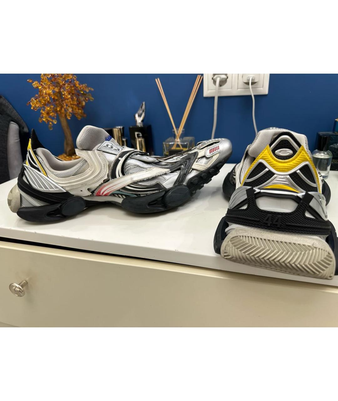 BALENCIAGA Белые кожаные низкие ботинки, фото 5