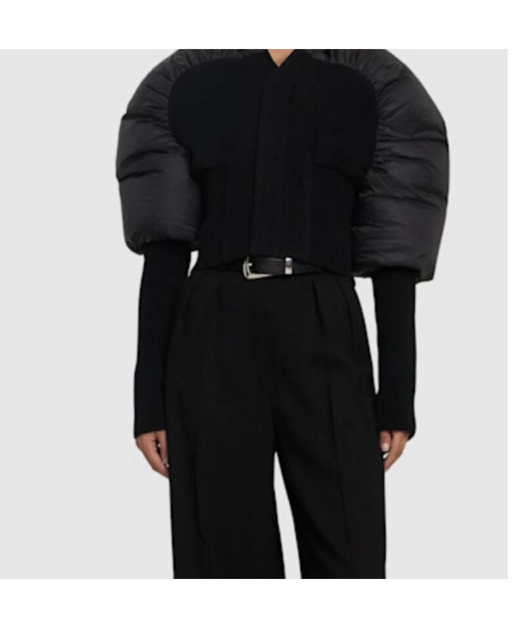 RICK OWENS Черный полиэстеровый пуховик, фото 5