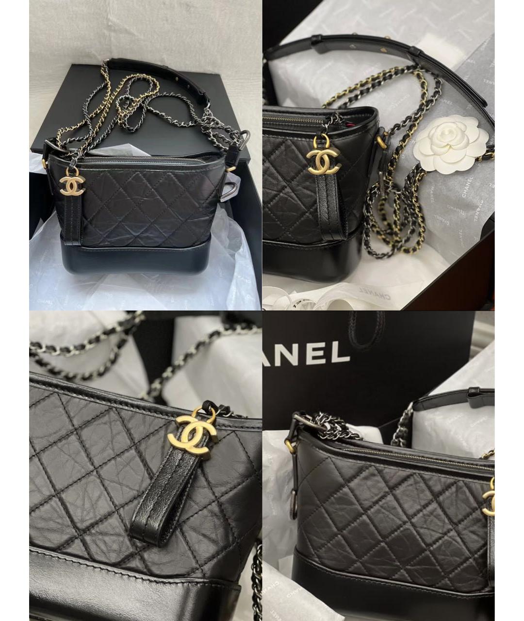 CHANEL Черная кожаная сумка через плечо, фото 3