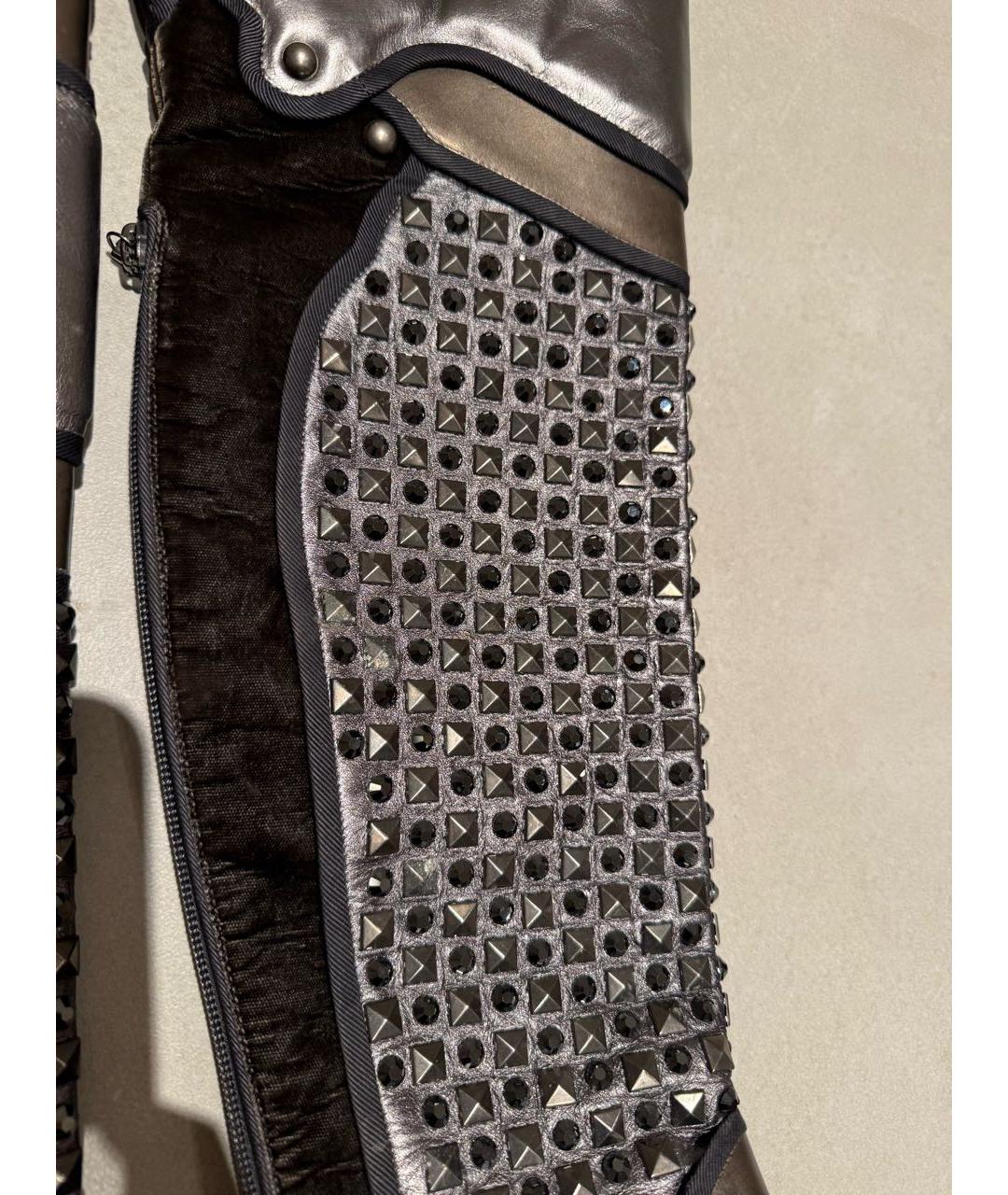 DOLCE&GABBANA Антрацитовые ботфорты, фото 3