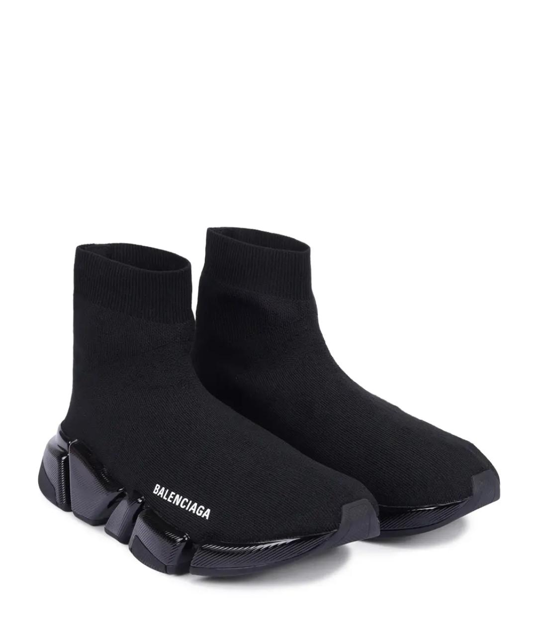 BALENCIAGA Черные текстильные кроссовки, фото 2