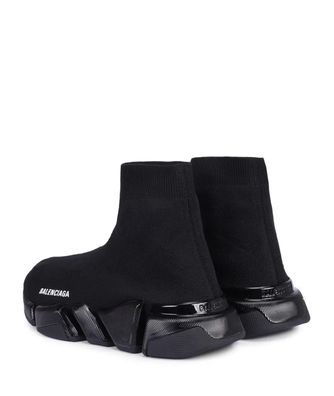 BALENCIAGA Черные текстильные кроссовки, фото 4