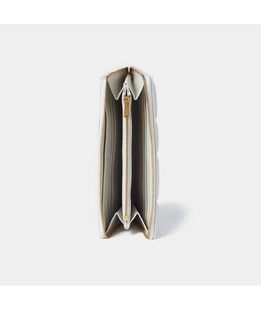 BOTTEGA VENETA Белый кожаный кошелек, фото 2