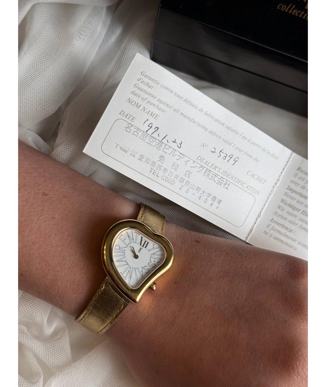 SAINT LAURENT Золотые часы, фото 8