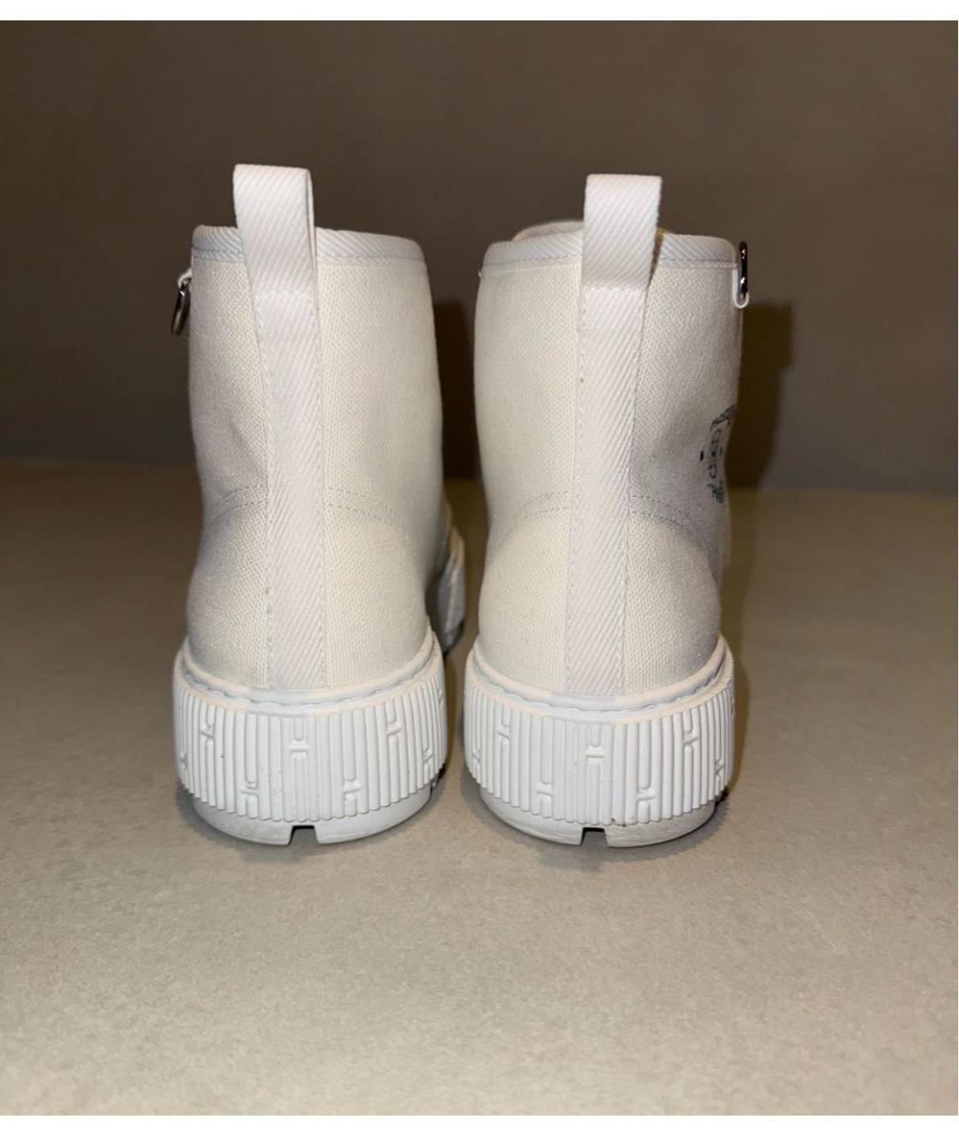 HERMES Белые текстильные ботинки, фото 3