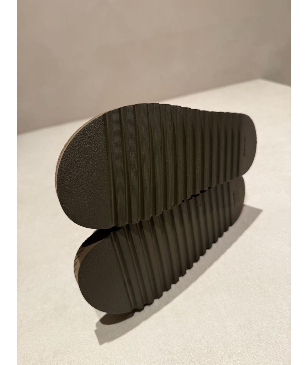 CHANEL Хаки текстильные сандалии, фото 7