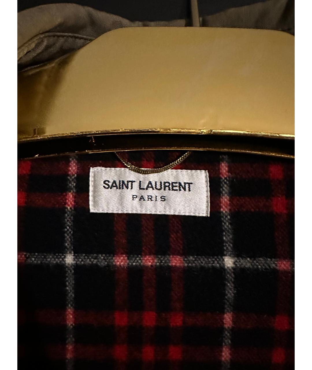 SAINT LAURENT Хаки хлопковая парка, фото 2