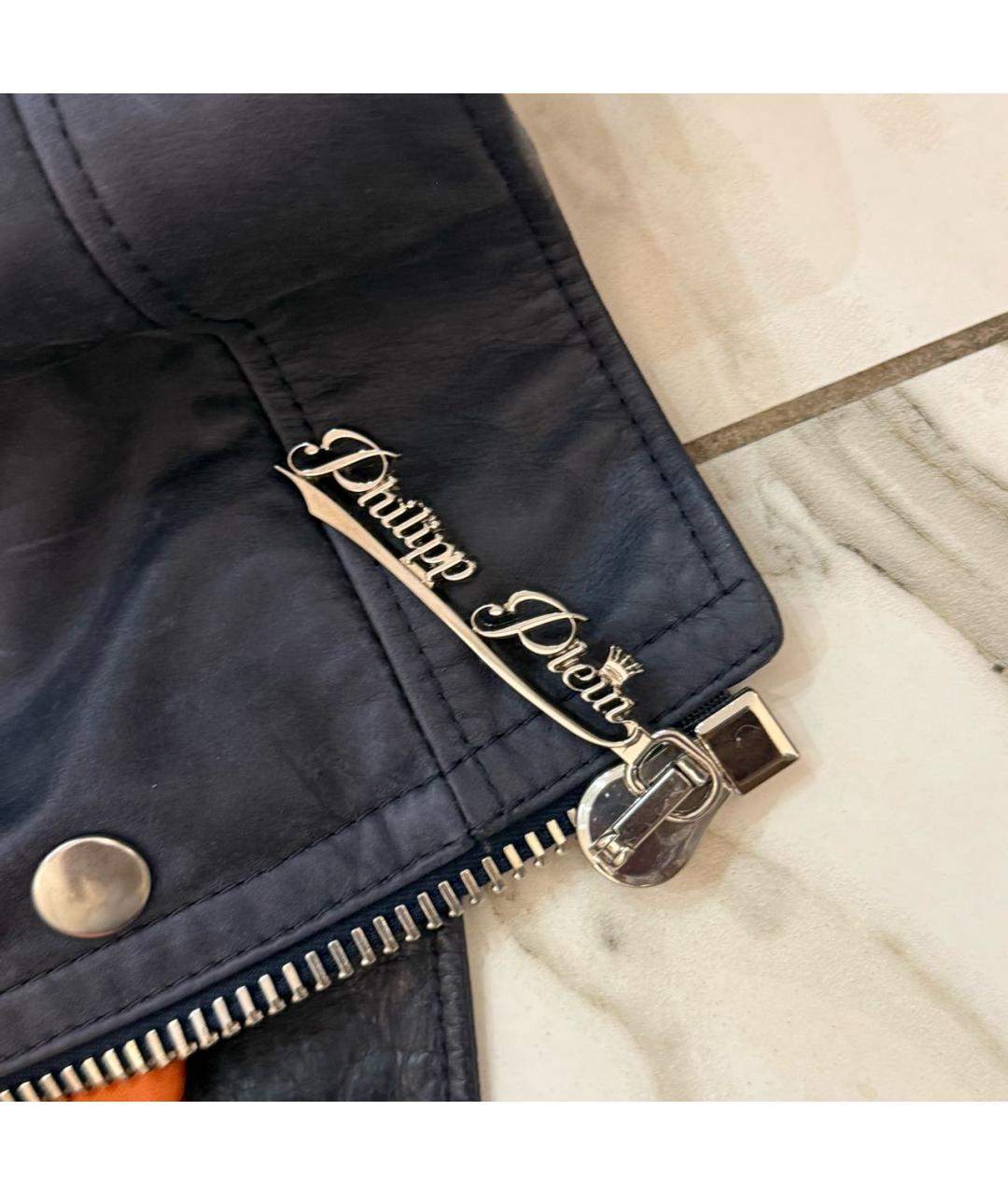 PHILIPP PLEIN Темно-синяя деним куртка, фото 5
