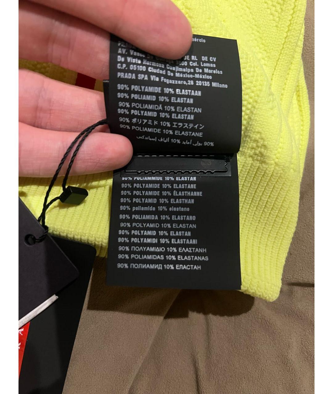 PRADA Салатовая синтетическая шапка, фото 4