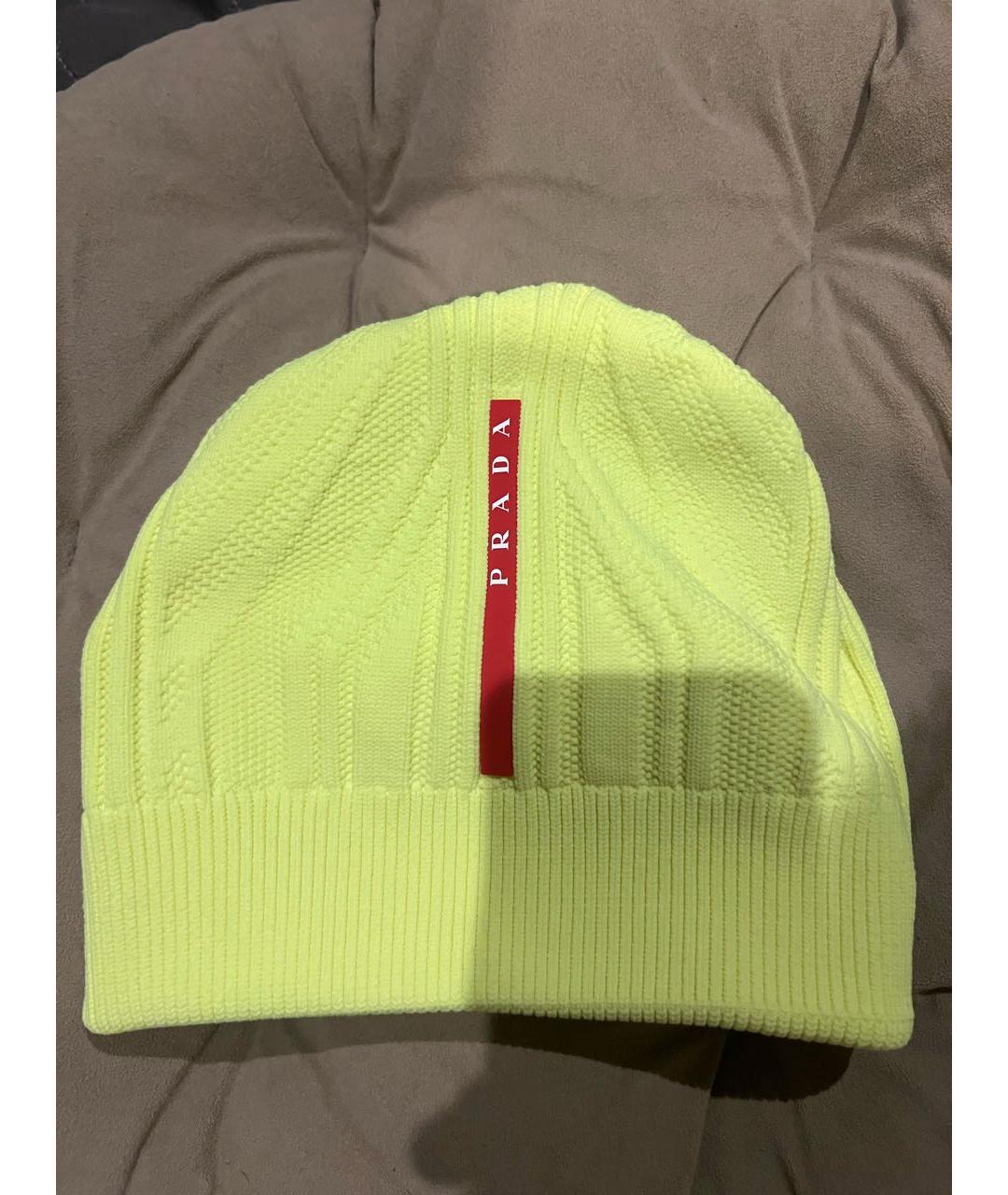 PRADA Салатовая синтетическая шапка, фото 5