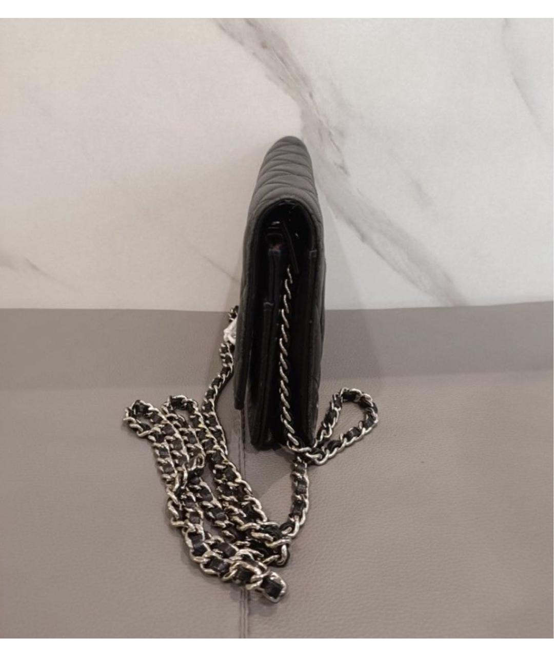 CHANEL Черная кожаная сумка через плечо, фото 2