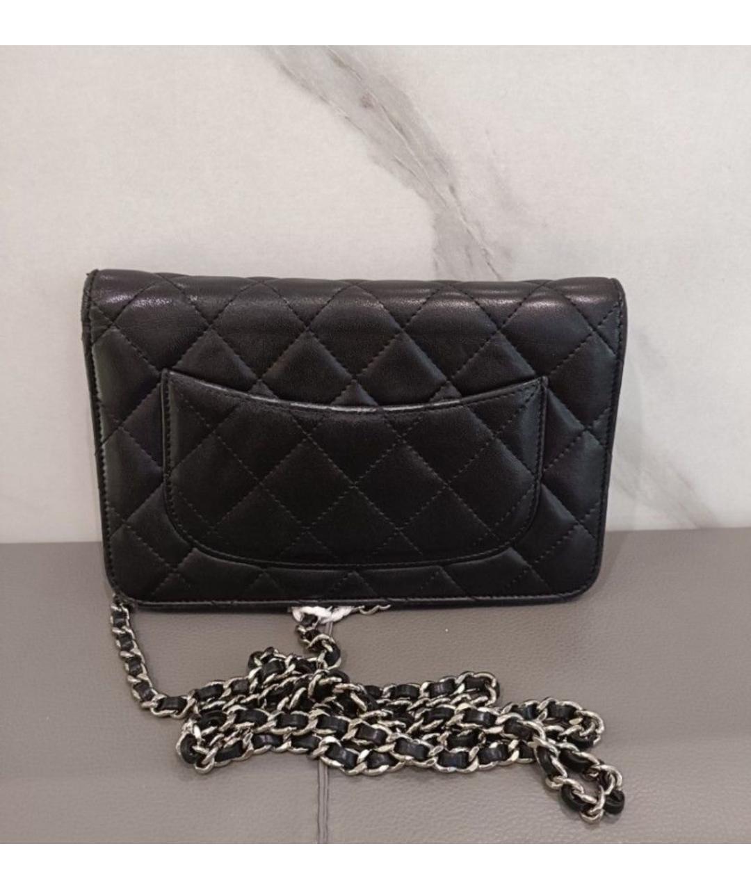 CHANEL Черная кожаная сумка через плечо, фото 3