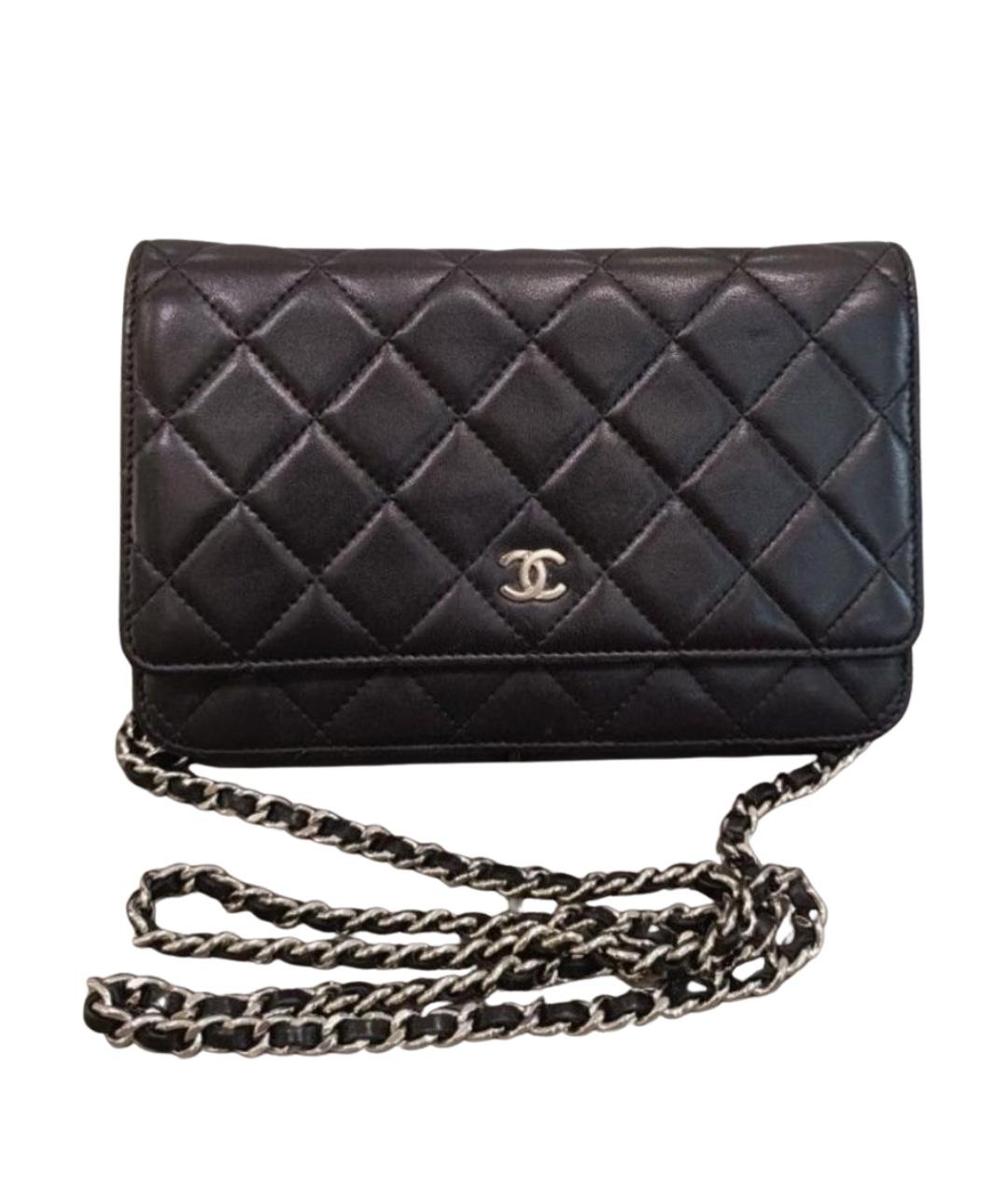 CHANEL Черная кожаная сумка через плечо, фото 1