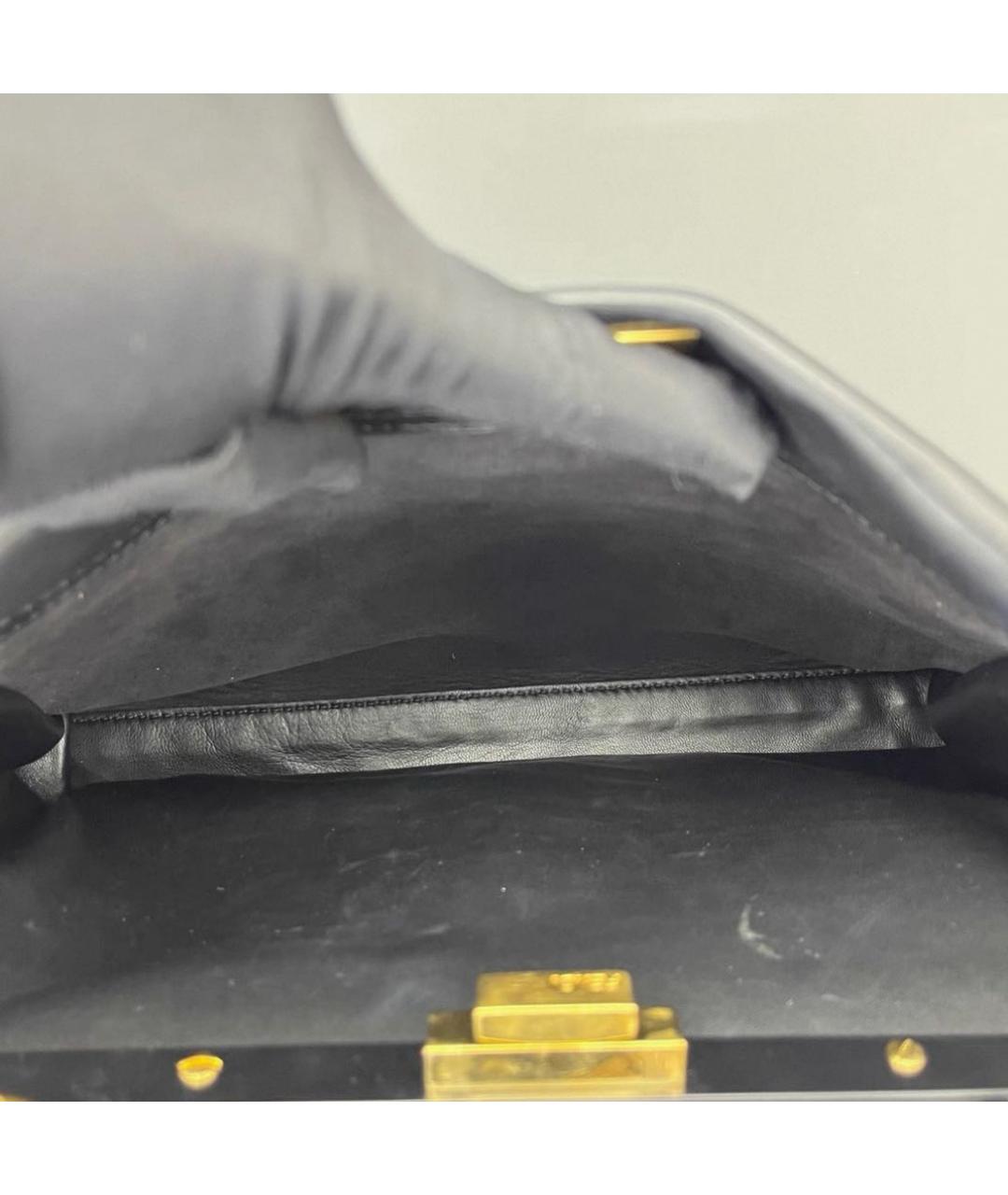 FENDI Черная кожаная сумка через плечо, фото 4