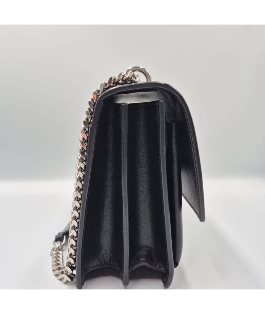 SAINT LAURENT Черная кожаная сумка через плечо, фото 2