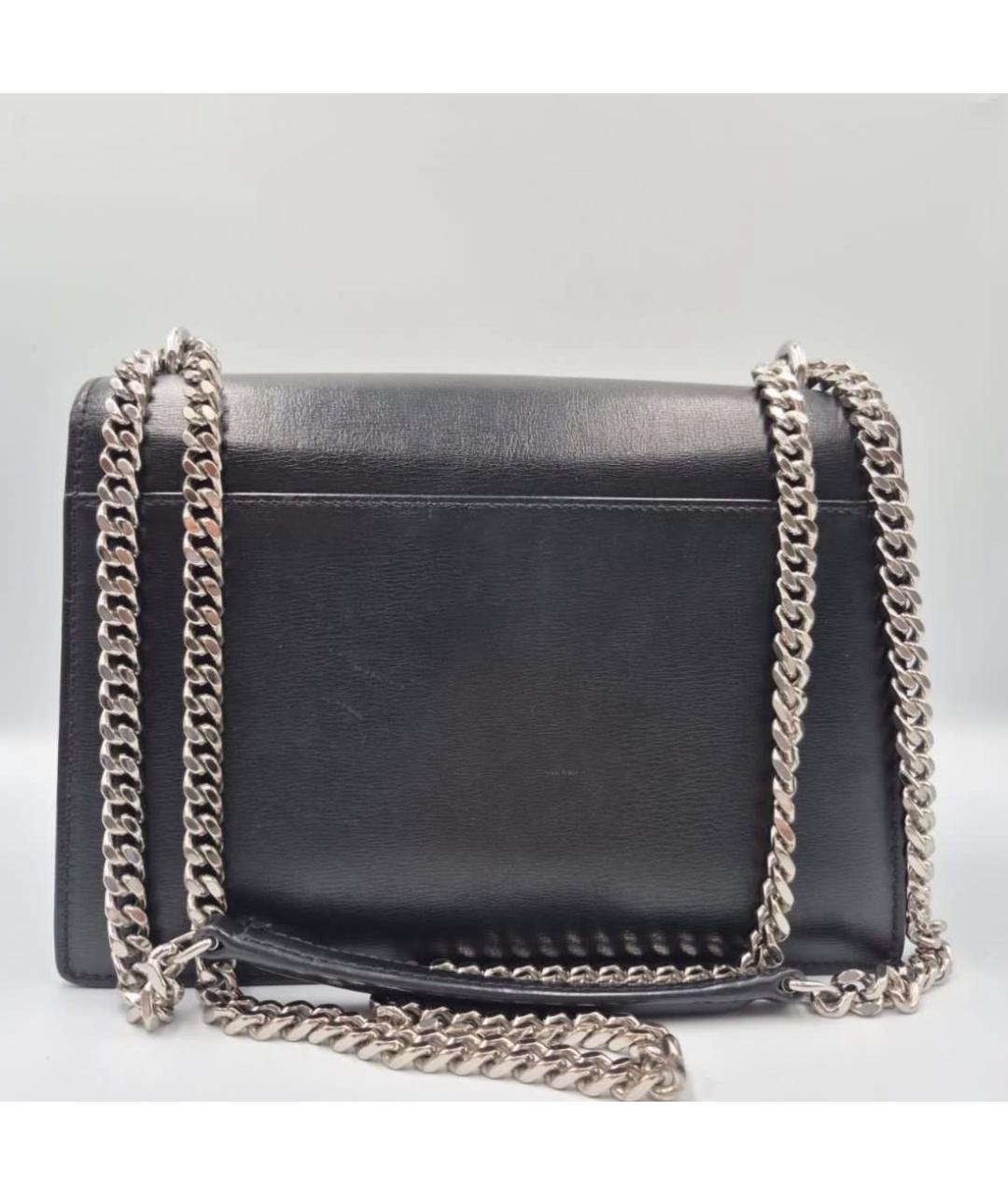 SAINT LAURENT Черная кожаная сумка через плечо, фото 4