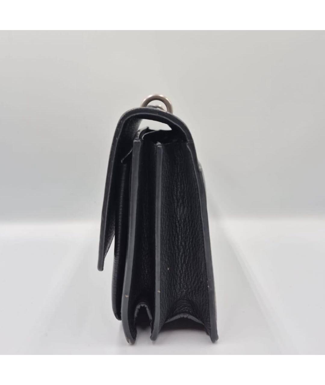 SAINT LAURENT Черная кожаная сумка через плечо, фото 4