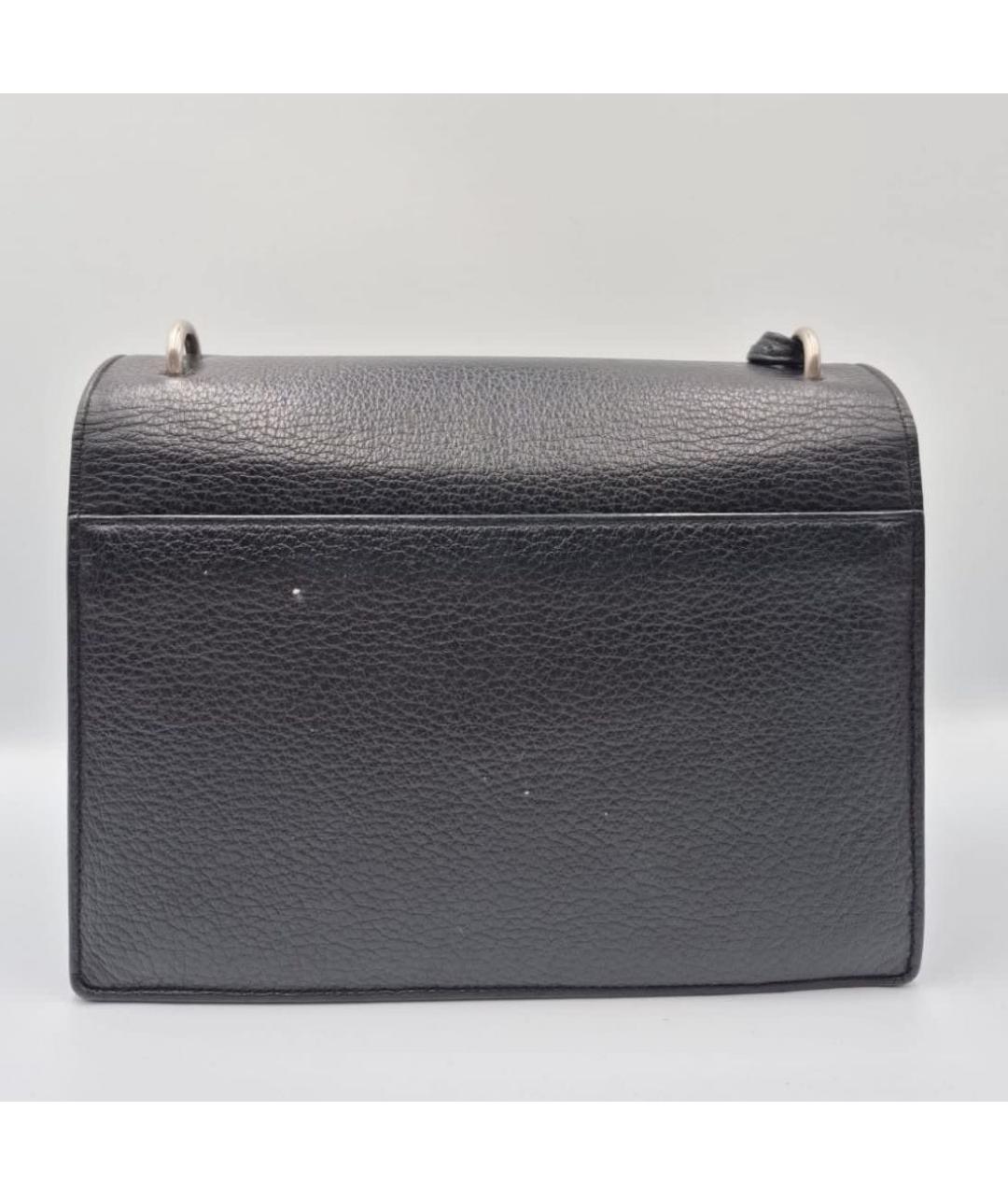 SAINT LAURENT Черная кожаная сумка через плечо, фото 3