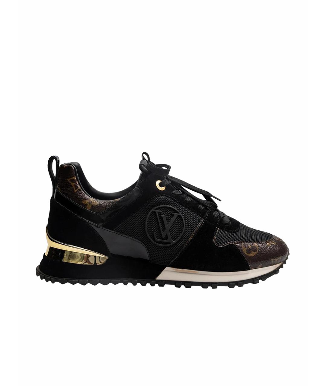 LOUIS VUITTON Черные замшевые кроссовки, фото 1