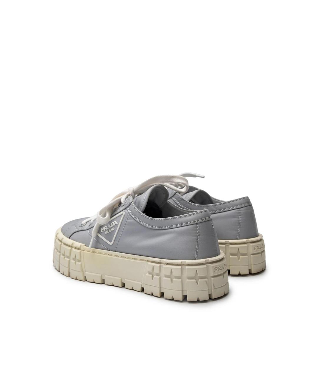 PRADA Серые текстильные кеды, фото 4