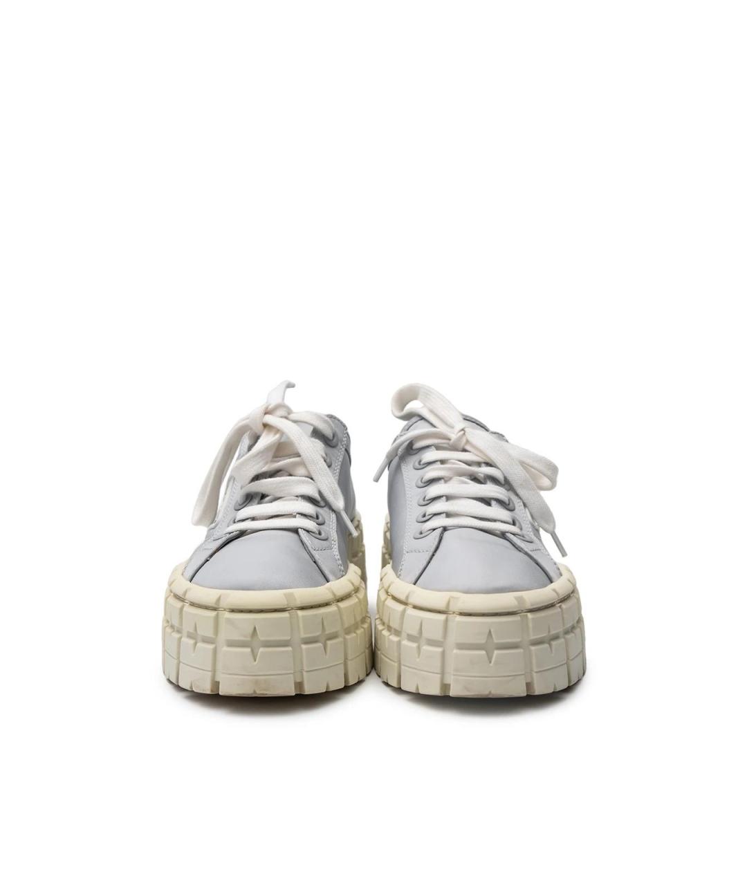 PRADA Серые текстильные кеды, фото 5