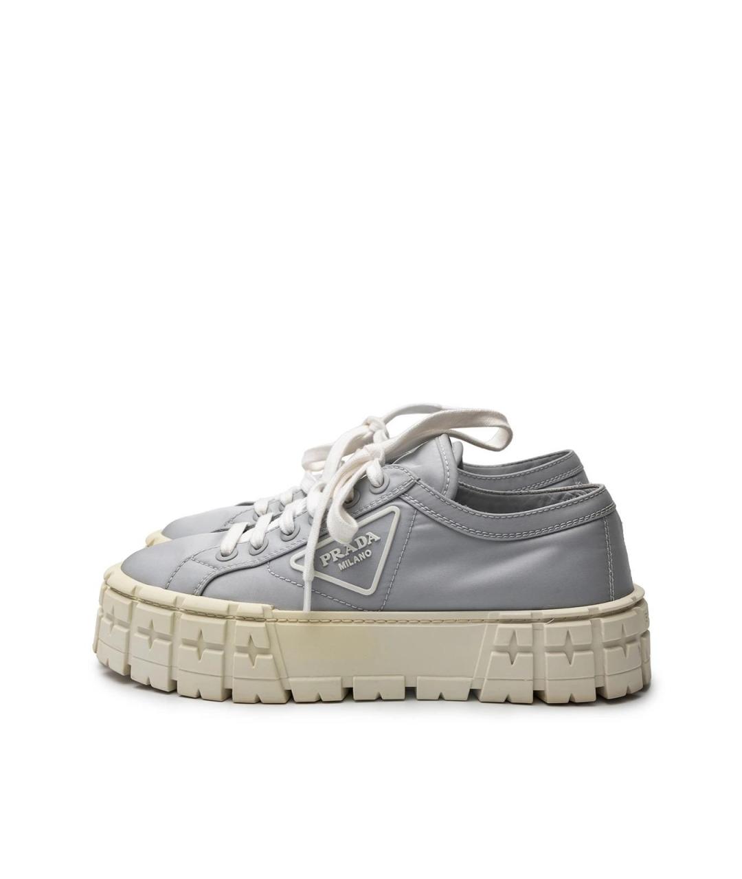 PRADA Серые текстильные кеды, фото 6