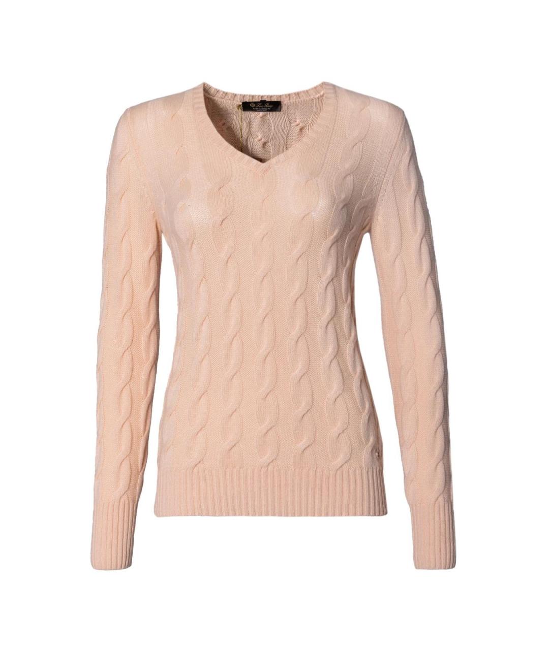 LORO PIANA Розовый кашемировый джемпер / свитер, фото 1