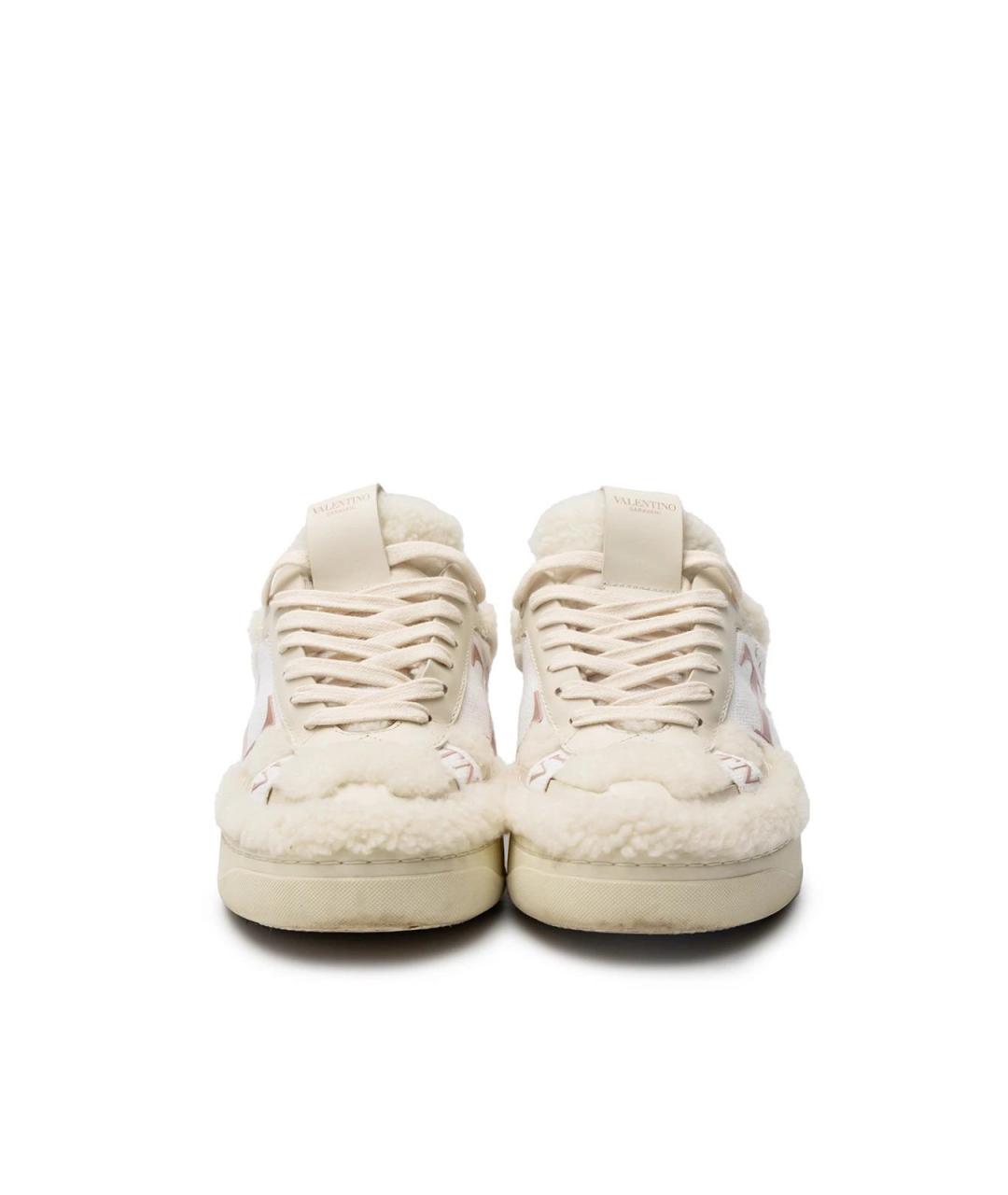 VALENTINO Бежевые кожаные кеды, фото 4