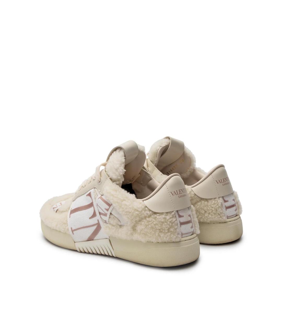 VALENTINO Бежевые кожаные кеды, фото 3