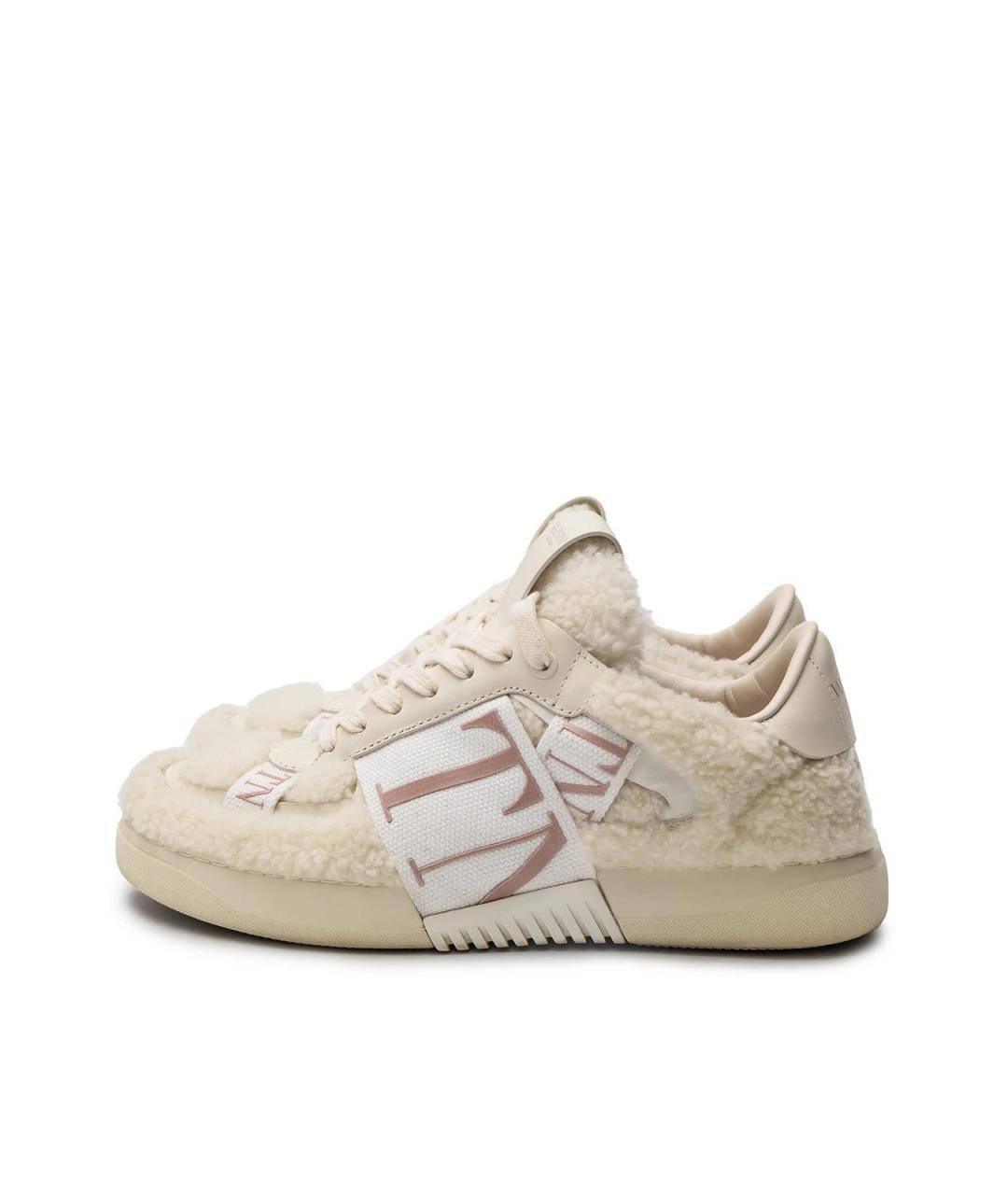 VALENTINO Бежевые кожаные кеды, фото 5