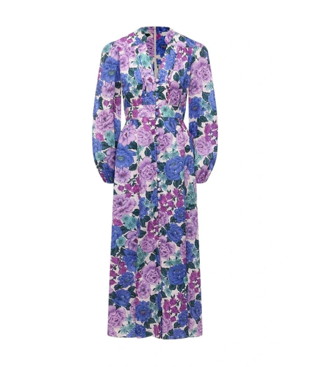 ZIMMERMANN Фиолетовое льняное повседневное платье, фото 1