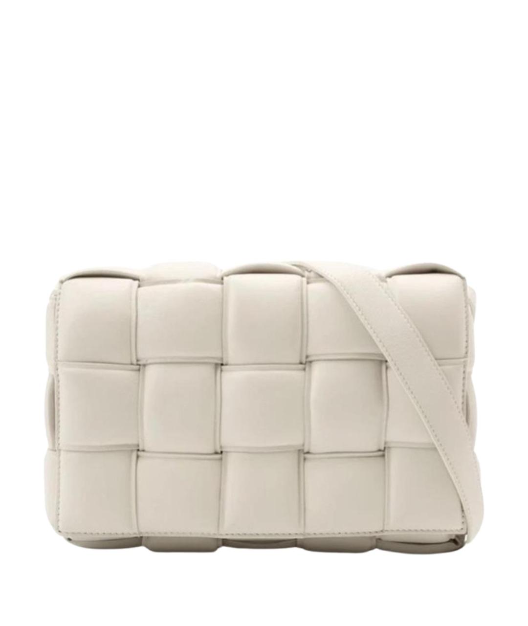 BOTTEGA VENETA Белая кожаная сумка тоут, фото 1