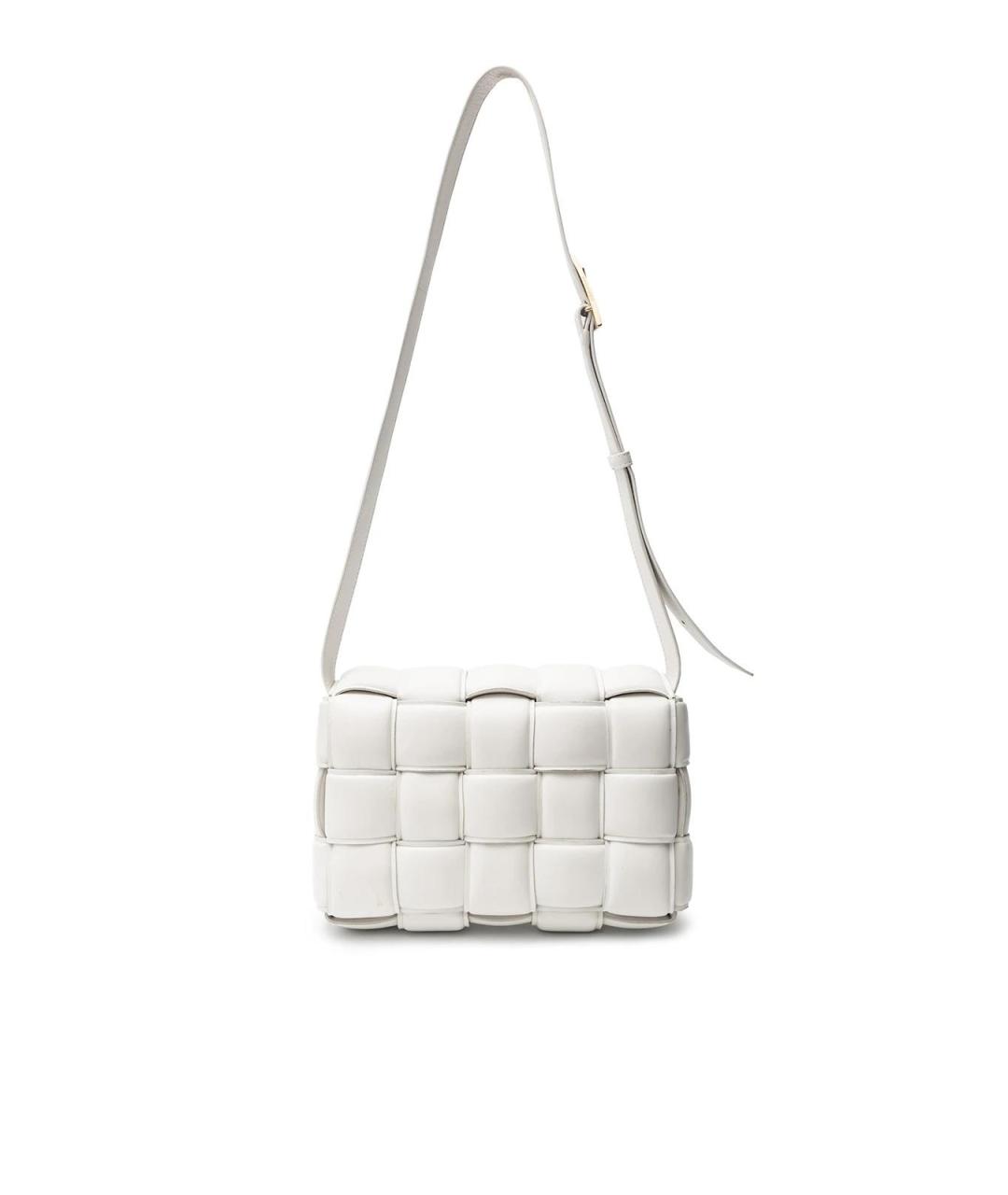 BOTTEGA VENETA Белая кожаная сумка тоут, фото 4