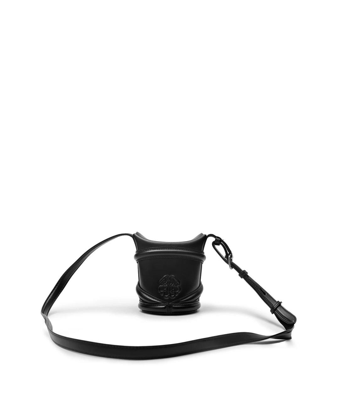 ALEXANDER MCQUEEN Черная кожаная сумка тоут, фото 3