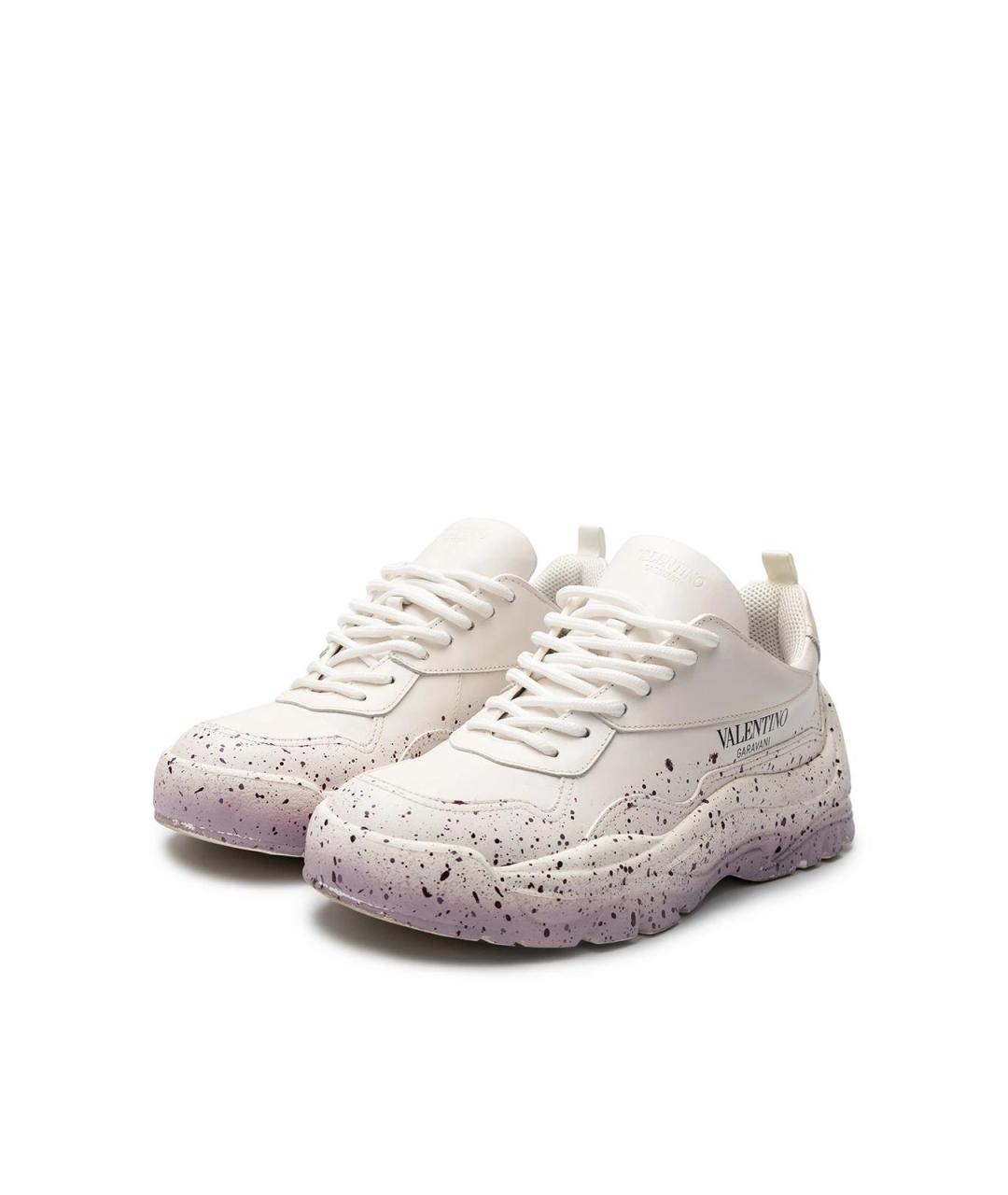 VALENTINO Белые кожаные кроссовки, фото 2