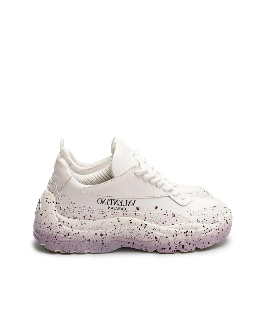 VALENTINO Белые кожаные кроссовки, фото 5