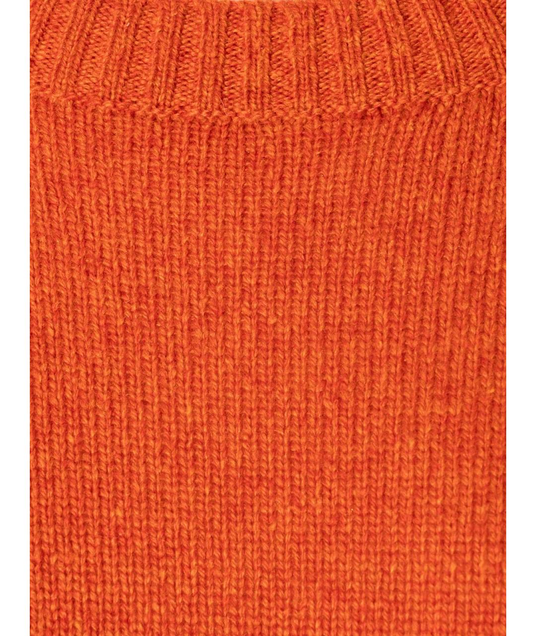 LORO PIANA Оранжевый кашемировый джемпер / свитер, фото 3