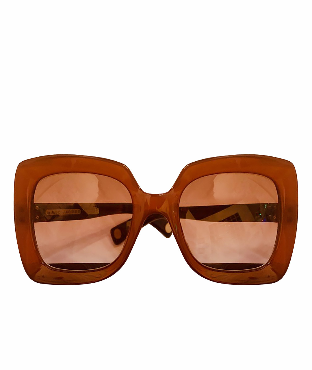 MARC BY MARC JACOBS Коричневые пластиковые солнцезащитные очки, фото 1
