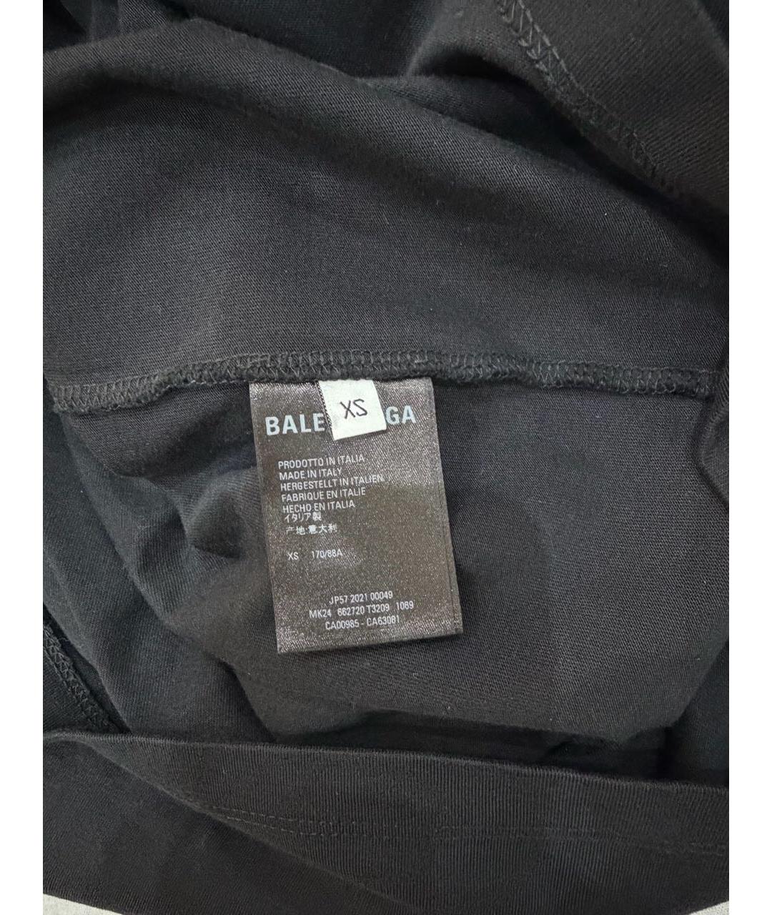 BALENCIAGA Черный хлопковый джемпер / свитер, фото 4