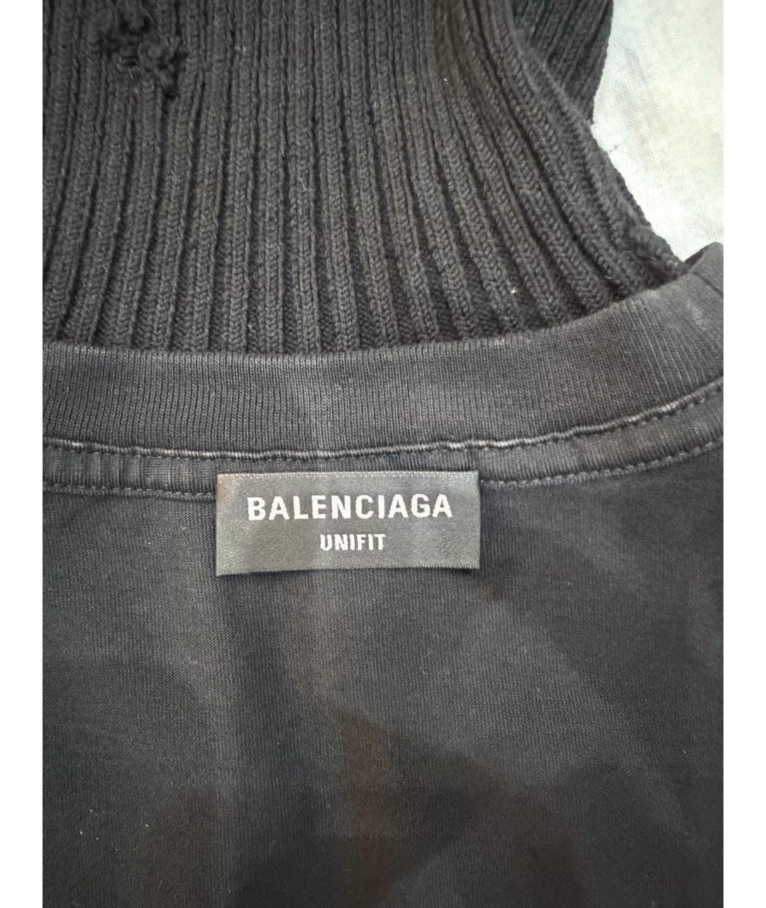 BALENCIAGA Черный хлопковый джемпер / свитер, фото 5