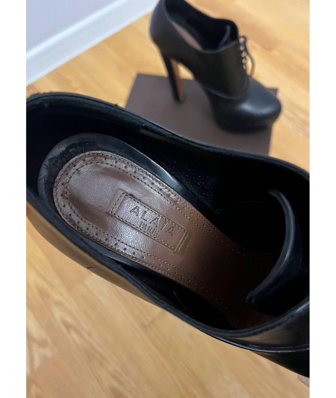 ALAIA Черные кожаные ботильоны, фото 6