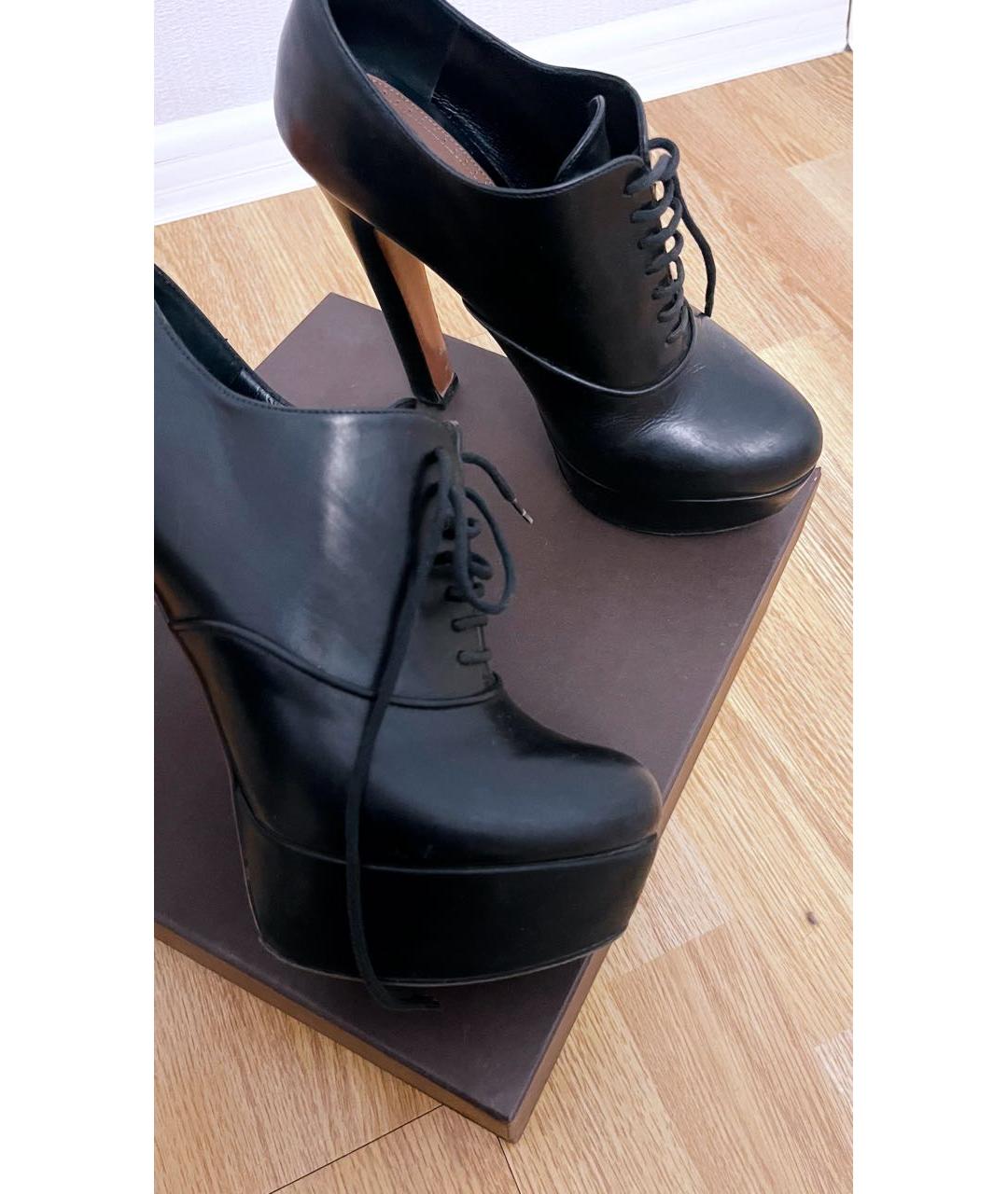 ALAIA Черные кожаные ботильоны, фото 5